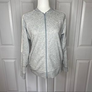 🔥SOLD🔥 Puma Zip Up Athletic Jacket Gray Creme Size Large